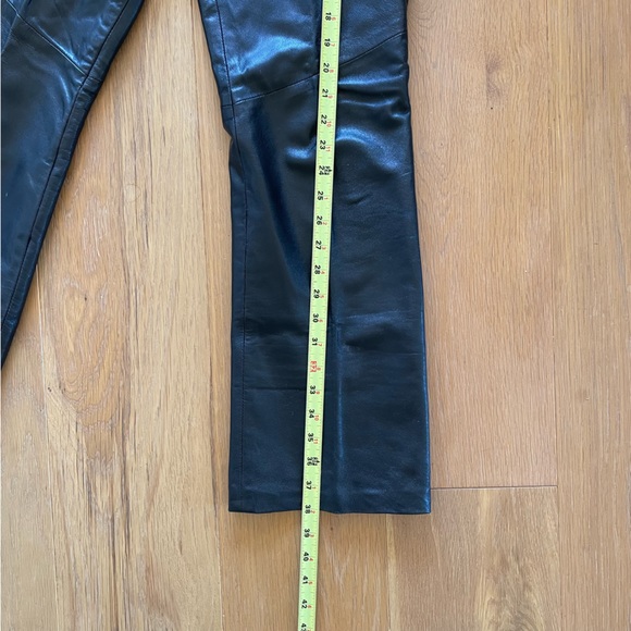 Black leather bootcut pants - Picture 4 of 7